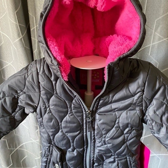 PINK PLATINUM-NWT-GIRLS GRAY AND PINK JACK… - Picture 6 of 8